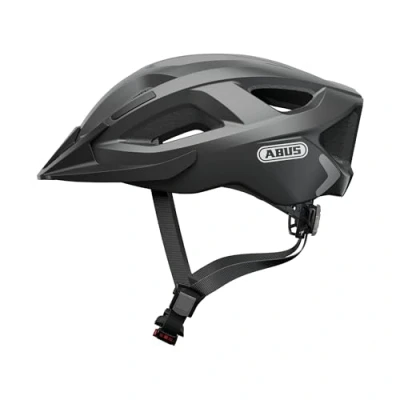 Abbildung von ABUS Stadthelm Aduro 2.0 Allround Fahrradhelm mit Licht in sportivem Design für den Stadtverkehr Damen und Herren Titan (gräulich), Größe S
