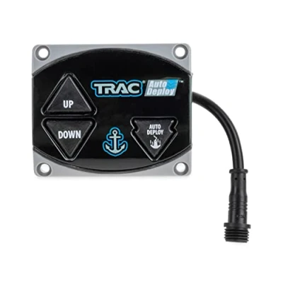 Abbildung von Camco TRAC Outdoors Ankerwinde G3 AutoDeploy Zweitschalter Funktionen Auf/Ab/Auto Betrieb Für die Verwendung mit elektrischen Ankerwinden Angler &amp; Deckboat Modellen (69045)