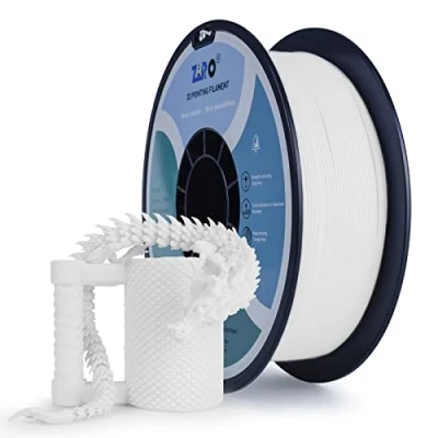 Abbildung von ZIRO PLA Filament 1.75mm, 3D Drucker Basic Color Series 1.75mm 1kg (2.2lbs), Maßgenauigkeit +/ 0.03mm, Schneeweiß