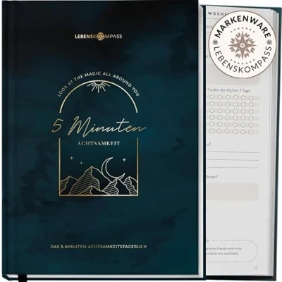 Abbildung von Lebenskompass 5 Minuten Achtsamkeitstagebuch “MIND Tagebuch für mehr Dankbarkeit, Achtsamkeit, Selbstliebe &amp; Motivation Minute Journal deine Persönlichkeitsentwicklung
