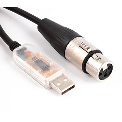 Abbildung von FTDI USB Rs485 XLR Dmx512 Bühnenbeleuchtung Ausrüstung Controller Kabel DIY für SGM Dmxking Dmxcontrol Freestyler Download (Länge: 1,8 m)