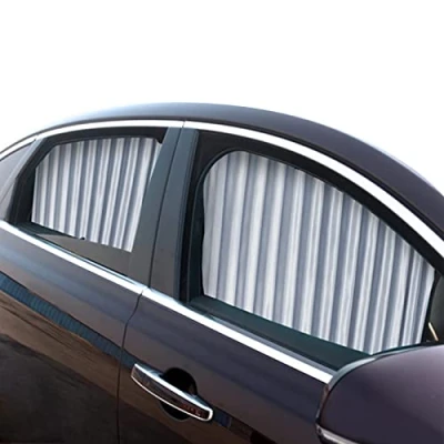 Abbildung von ZATOOTO Sonnenschutz fürs Auto Vorhang, 2 Stück Magnetisch für UV Schutz, Hitzeschutz, Silber