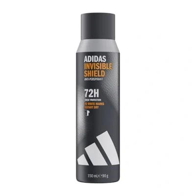 Abbildung von adidas Invisible Shield Anti Transpirant Deodorant Spray für ihn, 72 Stunden Schweiß Schutz, maskulin holziger Duft, vegane Formel ohne Alkohol, 150ml