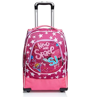Abbildung von Rucksack mit Trolleyfunktion, 2 in 1, Schulranzen Rollen, ab 1. Klasse, für Schule, Gymnasium, Reisen&amp;Freizeit, Mädchen&amp;Jungen, mehrfarbig, Space