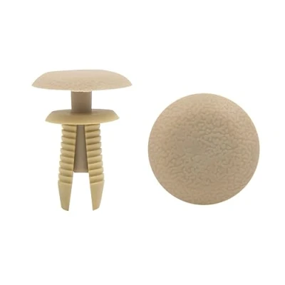 Abbildung von sourcing map 20Stk 8mm Beige LKW Auto Stoßfänger Plastik Nieten Schieben Typ Clips de