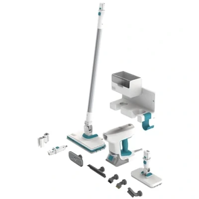 Abbildung von Black+Decker 1500W SteamSystem Handdampfreiniger BHSM15FX10 (mit Bodenverlängerung, duale Dampfsteuerung, ideal für die Reinigung des gesamten Haushaltes, inkl. 10 tlg. Zubehör)