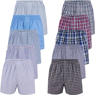 Abbildung von City Life Herren Boxershorts Shorts Boxer Webboxer (10er Pack) Sparpack S 4XL, Farbe:Mehrfarbig (Business Multicolour), Grösse:4XL