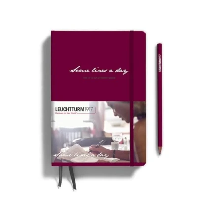 Abbildung von LEUCHTTURM1917 368169 Some lines a day, 5 Jahres Buch Medium (A5), Port Red