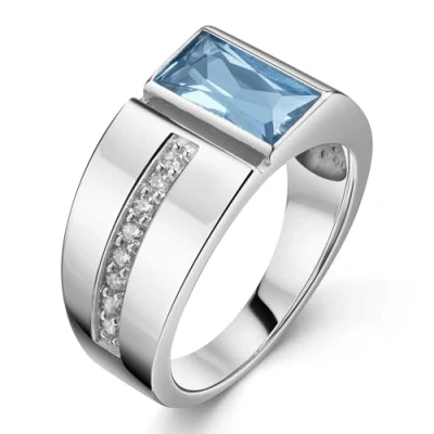 Abbildung von Materia Frauen Ring Silber 925 mit Stein Silberring Zirkonia SR 151 59