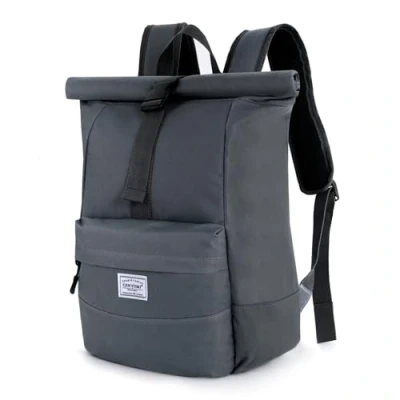 Abbildung von CALIYO Rolltop Rucksack Damen &amp; Herren, Laptop Handgepäck mit Fach Wasserdichter Laptopfach Uni, Schule, Studium, Reisen