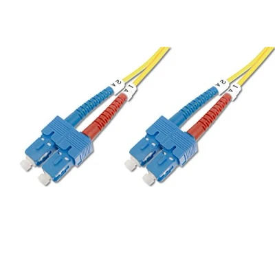 Abbildung von DIGITUS DK 2922 10 Glasfaserkabel OS2 m SC zu Duplex LWL Kabel 1/10 Gbit/s SM Singlemode Glasfaser LAN Fasertyp: 9/125 µ Gelb (Yellow)