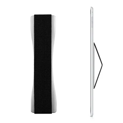 Abbildung von kwmobile Tablet Fingerhalter Griff Halter Selbstklebende PC Fingerhalterung kompatibel mit iPad Samsung Sony Tablets Silber Schwarz