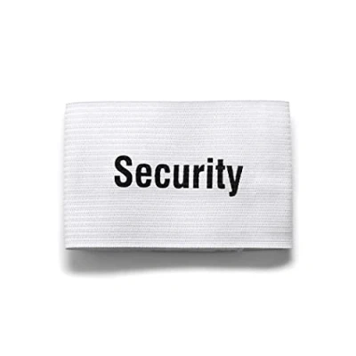 Abbildung von Sportacular Gear Security Armbinden Sets (5 oder 10 STK.) mit Klettverschluss weiß individuell anpassbar Ordnerarmbinde Binde (5)