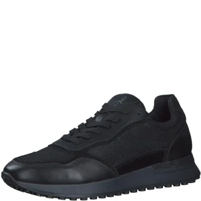 Abbildung von MARCO TOZZI by Guido Maria Kretschmer Herren Sneaker flach aus Leder mit Dicker Sohle, Schwarz (Black Comb), 41 EU