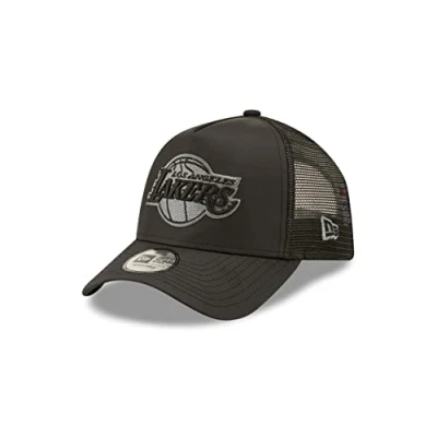 Abbildung von New Era Los Angeles Lakers A Frame Trucker Basketball Kappe Basecap mit Mesh schwarz NBA One Size
