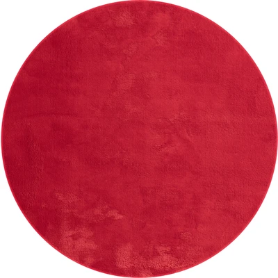 Abbildung von Mia's Teppiche Olivia Wohnzimmer/Schlafzimmer Teppich waschbar 120 cm Rund, Rot