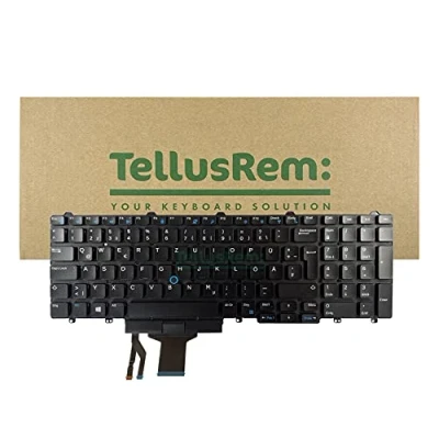Abbildung von TellusRem ersatztastatur Deutsche Nicht Hintergrundbeleuchtung für Dell Latitude E5550 E5570 5580 5590