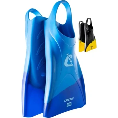 Abbildung von CRESSI Unisex Adult Pura Fins Black/Yellow 38/40 Silikonflossen zum Schwimmen und Schnorcheln, Schwarz/Gelb