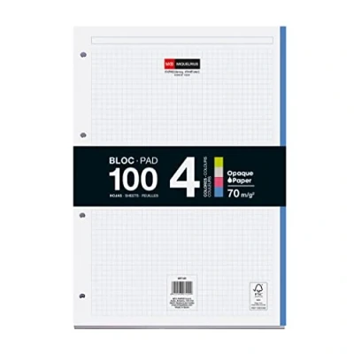Abbildung von M. RIUS recambloc 100 Blatt, 70 g, 4 Ringe Band Farben (7429)