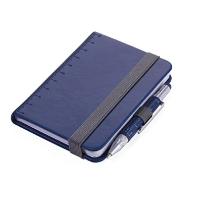 Abbildung von TROIKA LILIPAD+LILIPUT NPP25/DB Notizblock DIN A7 inkl. Kugelschreiber Notizbuch Lesezeichen Lineal (10 cm) FSC zertifiziertes Papier, perforierte Seiten, Punktraster Original