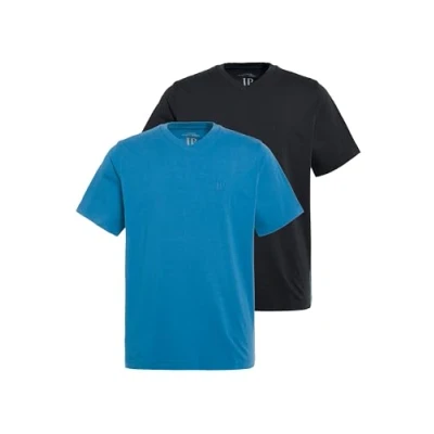 Abbildung von JP1880 Tshirt basic, Herren, Größe: 4XL, Stahlblau, navy