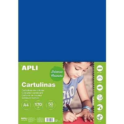 Abbildung von APLI 14243 Dunkelblauer Karton, A4, 170 g, 50 Blatt