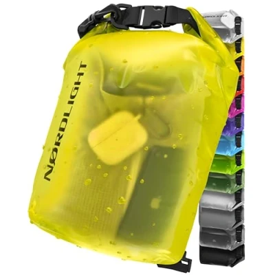 Abbildung von Nordlight Dry Bag 30L Wasserdichter Beutel (Gelb) Packsack Mit Roll Top Verschluss Und Schultergurt Schwimmen, Baden, Strand, Kanu, Stand Up Paddling, Tauchen