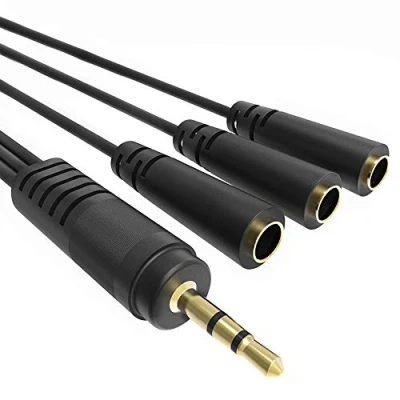 Abbildung von Aux Kopfhörer Verteiler 3 Fach 3,5 Klinke Audio Splitter, Ancable mm Klinkenstecker zu 1, Splitter Wege für PC Gaming Headset, PS4, Xbox One, Smartphones und Laptop