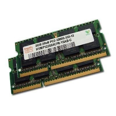 Abbildung von 4GB Dual Channel Kit HYNIX original 2 x 2048MB 200 pin DDR2 667 (PC2 5300) SO DIMM Double Side für NOTEBOOKs