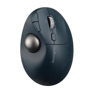 Abbildung von Kensington Pro Fit Ergo TB550 Trackball Maus, wiederaufladbar Batterie, kabellose Bluetooth ergonomischer 34 mm mit 4D Scrollring, aus bis zu 51% recyceltem Kunststoff (K72196WW)