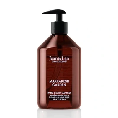 Abbildung von Jean &amp; Len Hand Body Cleanser Marrakech Garden, für ein duftendes Reinigungserlebnis, Körper Handseife in einer hochwertigen Flasche, eleganter Duft, vegan, 500 ml
