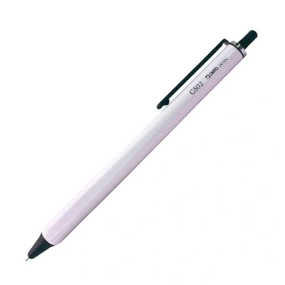 Abbildung von OHTO Kugelschreiber GS2 aus Aluminium und Clip Messing in der Farbe Weiß, Strichbreite: 0,5 mm, GS02 G5 WT