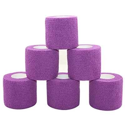 Abbildung von COMOmed selbstklebender verband elastische binde handgelenk bandage pflaster rolle Dog Bandagen Tierische Lila 5 cm X 6 Bände