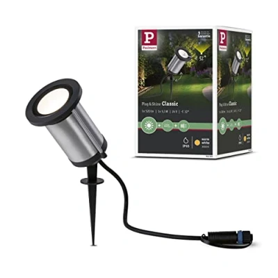 Abbildung von Paulmann 94285 Plug &amp; Shine LED Außenleuchte Spot Classic incl. 1x5,1 Watt IP65 Strahlwasserschutz Anthrazit Gartenbeleuchtung Metall Warmweiß 3000 K