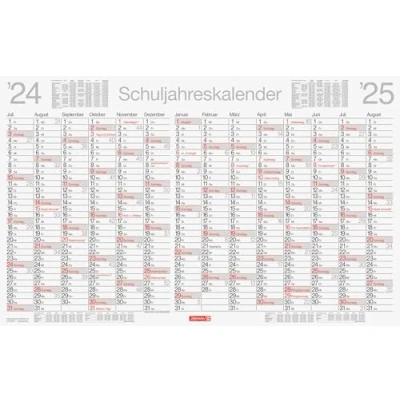 Abbildung von BRUNNEN Schuljahreskalender abwischbar (2024/2025), 1 Seite = 14 Monate