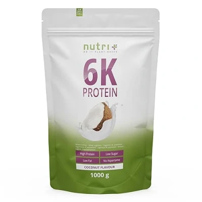 Abbildung von Nutri + Proteinpulver Kokosnuss 1 kg Kokos Eiweißshake 83% Eiweiß Coconut Protein Pulver Eiweißpulver mit allen Aminosäuren Muskelaufbaupräparat