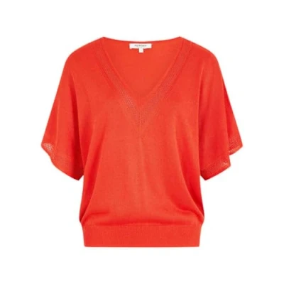 Abbildung von Morgan Vneck Short Sleeves Tshirt basic, Damen, Größe: Small, Orange foncé