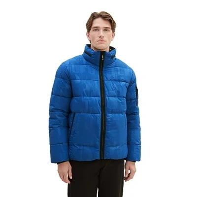 Abbildung von TOM Tailor Stepp Winterjacke, Herren, Größe: XL, Blue tonal big wording design