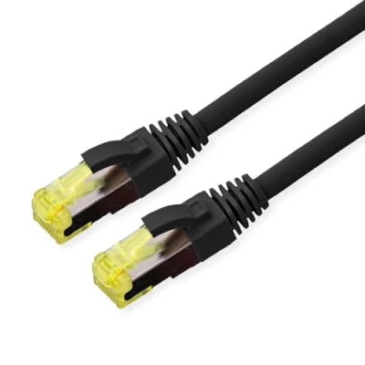 Abbildung von ROLINE Outdoor Patchkabel Kat.6A (Class EA) S/FTP (PiMF), Litzendraht, LSOH, schwarz, 0,5 m