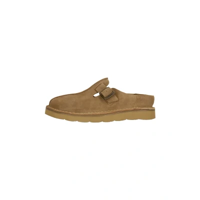 Abbildung von Clarks Solsbury Pantolette flach, Herren, Größe: 41.5, Dark sand suede Schuhe