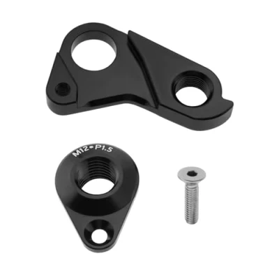 Abbildung von YINETTECH Fahrrad Endhaken Schaltauge Hinterrad Mechanischer Schalthaken Aluminiumlegierung Kompatibel mit Fuji Vitus Schwarz