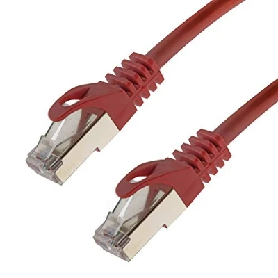 Abbildung von Netzwerkkabel S/FTP PIMF Cat. 7 10 Meter rot Patchkabel Gigabit Ethernet LAN DSL CAT7 Kabel
