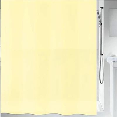 Abbildung von Spirella Anti Schimmel Duschvorhang &quot;Bio&quot; Bakteriell, waschbar, wasserdicht PEVA 180x200cm Gelb