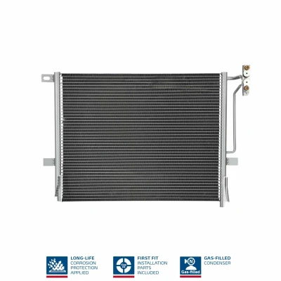 Abbildung von NISSENS 94431 Klimakondensator ohne Trockner Aluminium 560 R 134a BMW: 3 Saloon, Touring, Coupe