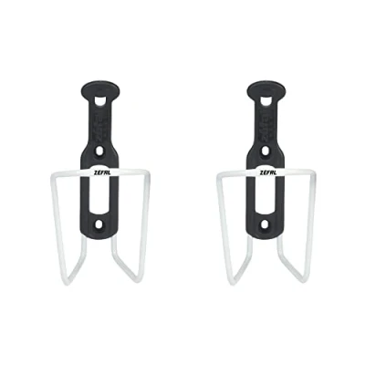 Abbildung von ZEFAL Pack Alu Plast 124 Doppelpack Fahrradflaschenhalter Aluminium Flaschenhalter für alle Arten von Fahrrädern leicht und robust Weiß