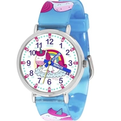 Abbildung von Kiddus TIME Teacher Deutsch Uhr für Kinder, Größe: One Size, Happy unicorn