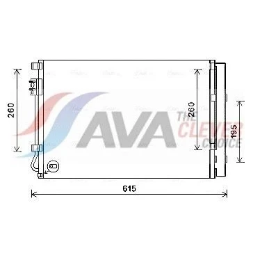 Abbildung von PRASCO KAA5280D Klimakondensator mit Trockner 13,0 8,5 Aluminium 553 R 134a KIA: RIO 3