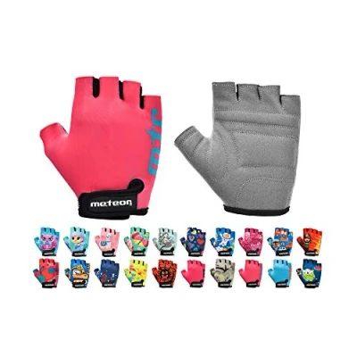 Abbildung von meteor Kinder Fahrradhandschuhe Bike Gel BMX Handschuh Jungen Fahrrad Handschuhe Mädchen radhandschuhe Scooter Tretroller Fahr Rad