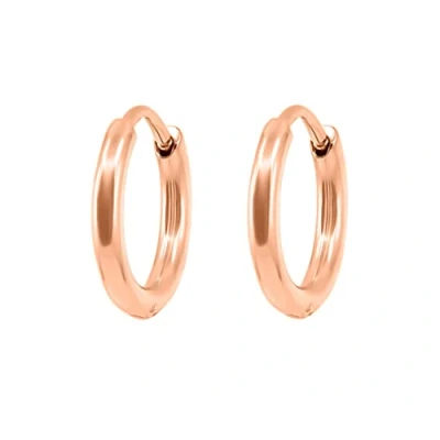 Abbildung von Nuoli® Mini Kreolen Damen Rosegold (Durchmesser: 12mm) Ohrstecker Creolen für Frauen und Mädchen