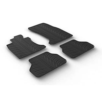 Abbildung von Gledring 0358 Fußmattensatz Gummi vorne und hinten 4 schwarz 750mm 550mm BMW: 5 Saloon, Touring
